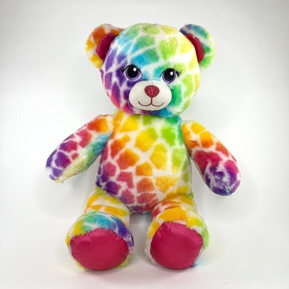 Build-A-Bear Rainbow Safari Wild Style Animal Print 2017 Plush Stuffed BAB 16" - Picture 2 of 11